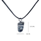 Nero Portoro marble stone necklace pendant