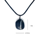 Nero Portoro marble stone necklace pendant